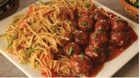Veg Chowmean With Manchurian